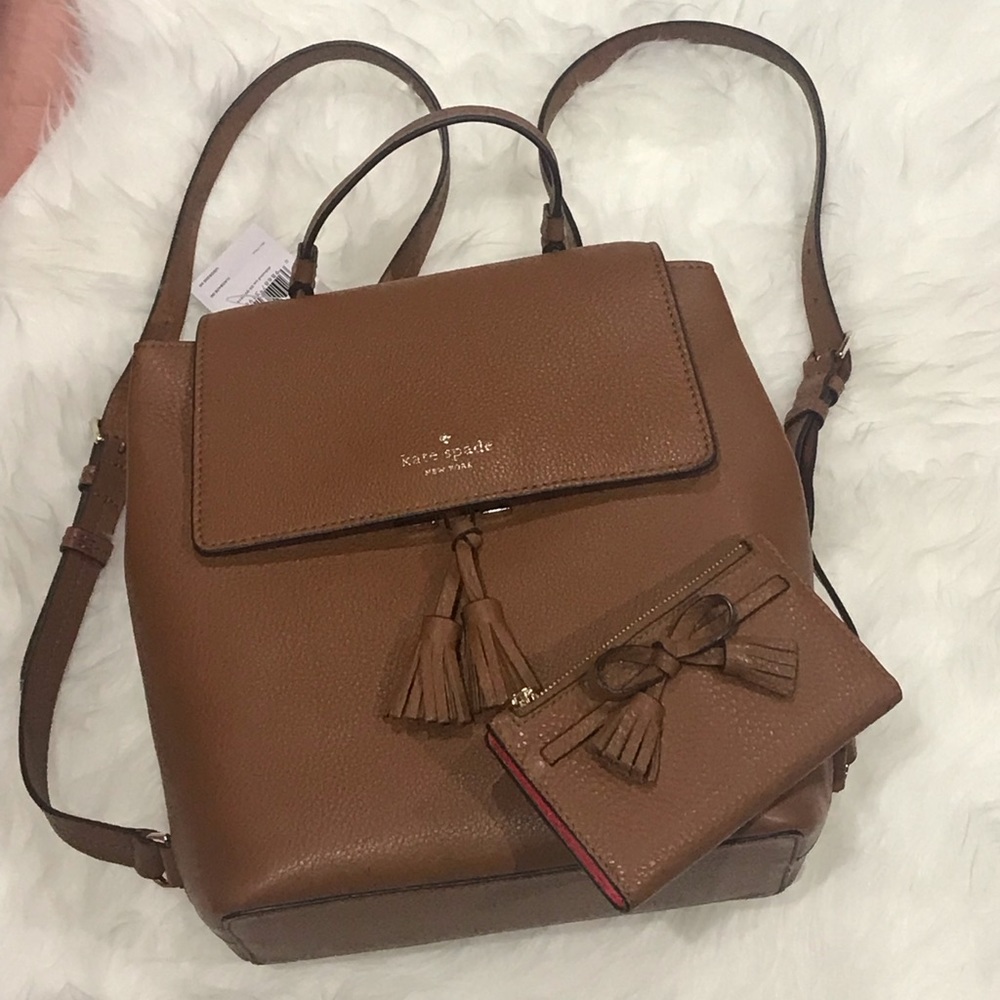 NWT Kate Spade backpack w/ wallet